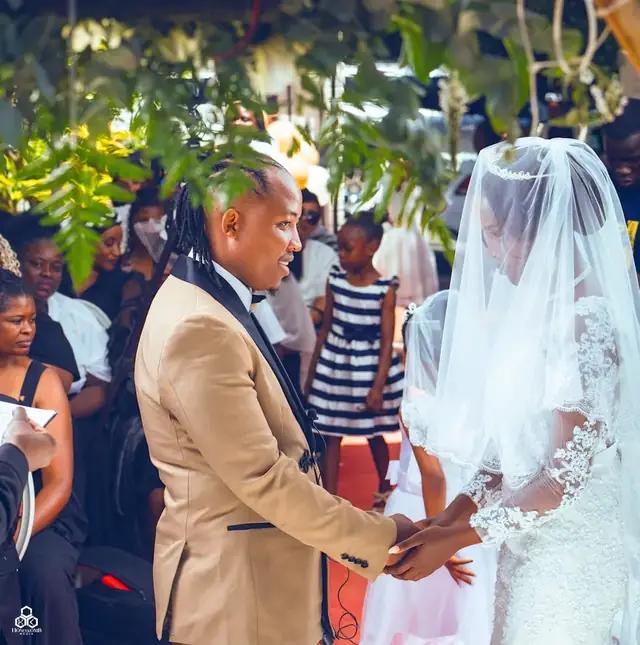 Wedding ceremony, vows exchanged