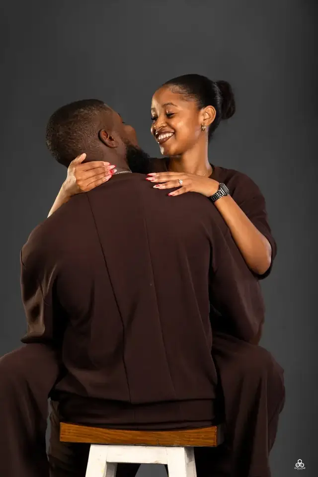 Couple embracing