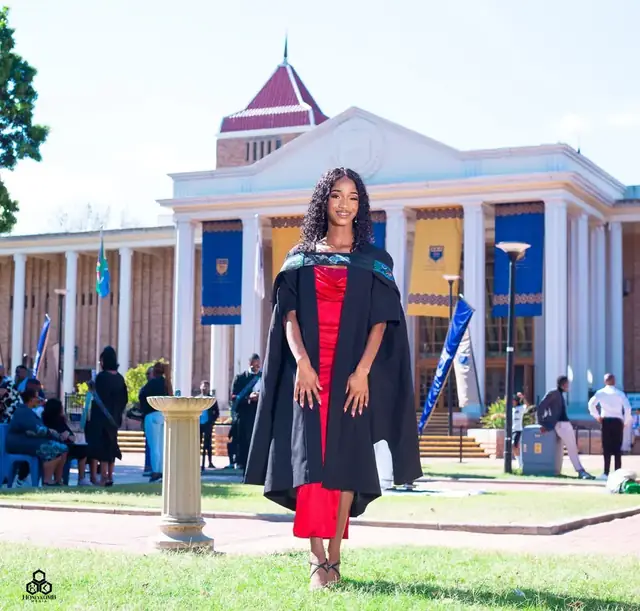 Graduation portrait at the university