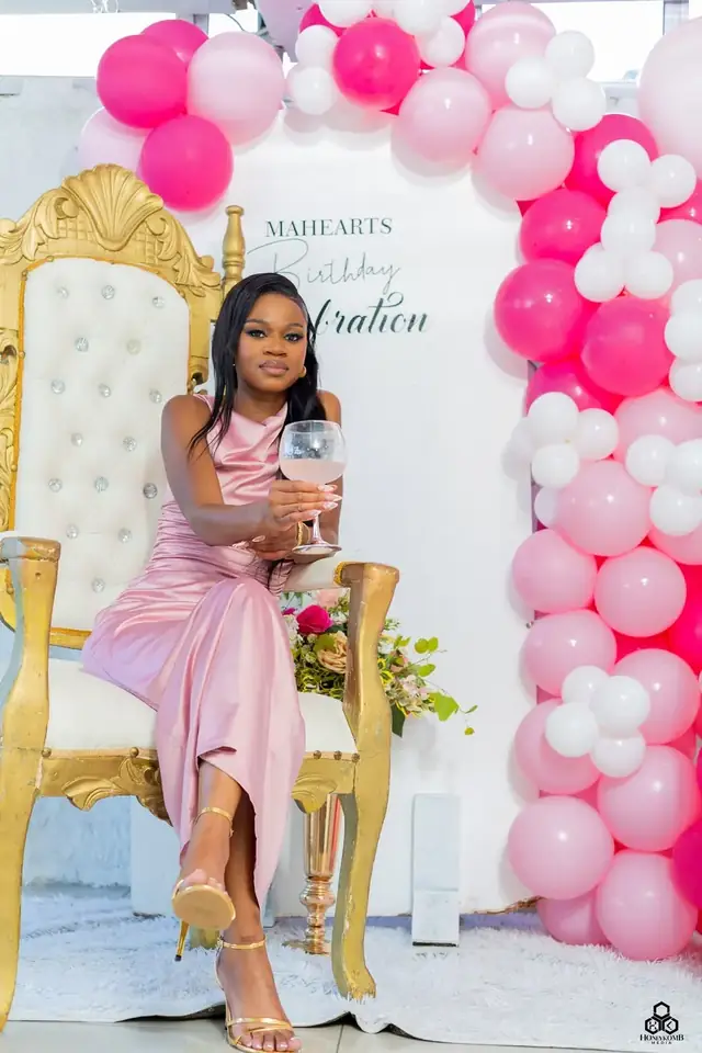 Birthday celebration on a throne